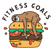lethargic bliss tired fitness goals happy sloth