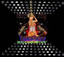 a poster that says insanity on it with a woman on it