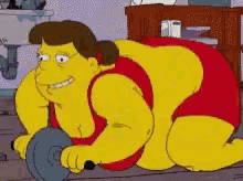 Simpsons Workout GIF - Simpsons Workout Cake GIFs