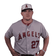 mike trout thumbs up approved nod los angeles angels
