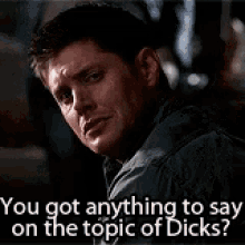 He Has A Lot To Say GIF - Dick Dean Winchester Supernatural GIFs