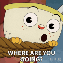 Where Are You Going Bowlboy GIF - Where Are You Going Bowlboy The Cuphead Show GIFs