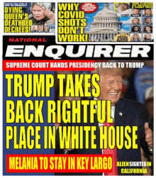 the front cover of the national enquirer magazine