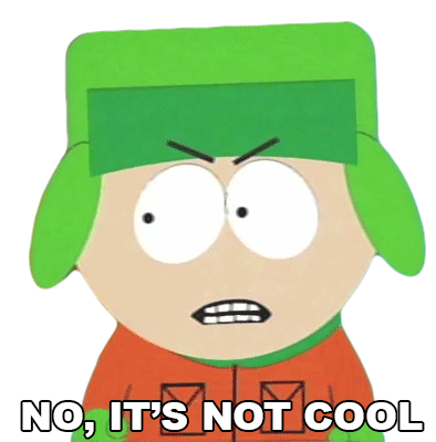 No Its Not Cool Kyle Broflovski Sticker - No Its Not Cool Kyle Broflovski South Park Stickers