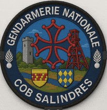 a patch that says gendarmerie nationale cob salindris on it