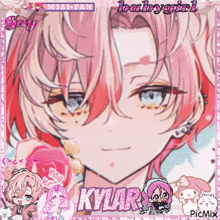 a picture of a girl with the name kylar