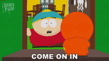 Come On In Eric Cartman GIF - Come On In Eric Cartman Kenny Mccormick GIFs