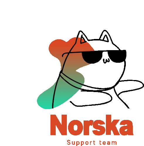 Norska Norska Support Team Sticker