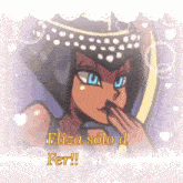 a drawing of a woman with the words eliza solo d fer written below her
