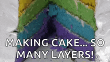 Cake Rainbow GIF - Cake Rainbow Dessert GIFs