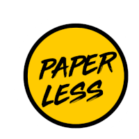 Paper Less Papierlos Sticker - Paper Less Papierlos Office Stickers