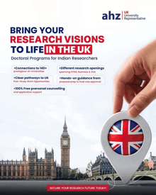 an advertisement for ahz uk university representatives