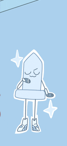 a drawing of a pencil with arms and legs