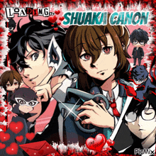 a loading screen for shuaki canon shows a girl holding a gun