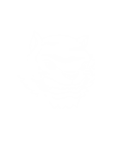 a black and white drawing of a tiger 's head on a white background