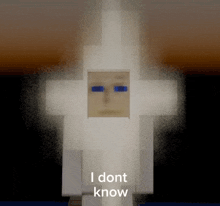 a cross with a face and the words i dont know