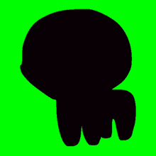 a green screen with a drawing of a person 's butt and a bunch of colorful squares coming out of it