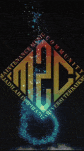 a logo for a company called ahc with a dark background