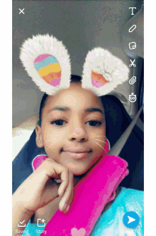 little girl photo set selfie filter