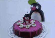 Buon Compleanno Auguri Compleanno Torta Di Compleanno Pingu Spegnere Le Candeline Festa GIF