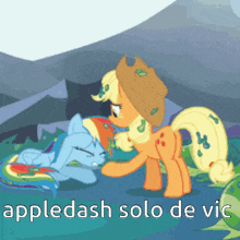 Applejack Vic Appledash Vic GIF - Applejack Vic Appledash Vic Rainbow Dash Vic GIFs