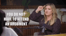 Kelly Clarkson Angie Martinez Irl Podcast GIF - Kelly Clarkson Angie Martinez Irl Podcast You Do Not Have To Attend An Argument GIFs