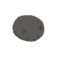 a pixel art illustration of a potato on a white background .