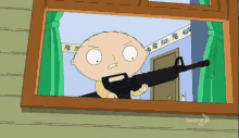 shooting stewie griffin rifle family guy