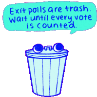 The Exit Polls Are Trash Trash Sticker - The Exit Polls Are Trash Trash Exit Polls Stickers