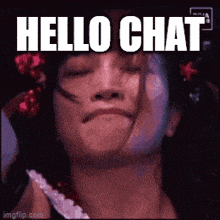 Maki Itoh Hello Chat GIF - Maki Itoh Hello Chat Flip Off GIFs