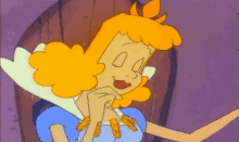 a cartoon character with a crown on her head