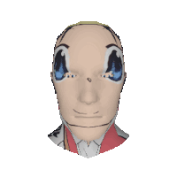 a cartoon drawing of a person 's head with chinese characters on it