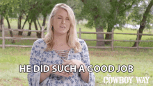 He Did Such A Good Job Kaley Thompson GIF - He Did Such A Good Job Kaley Thompson The Cowboy Way GIFs