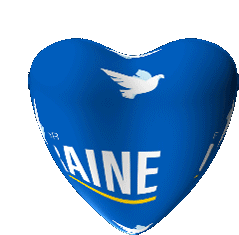 Ukraine Heart Sticker - Ukraine Heart Dove Stickers