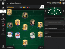 a screenshot of the wigan rangers soccer game