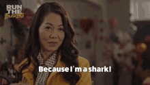 Because Im A Shark Linh GIF - Because Im A Shark Linh Run The Burbs GIFs