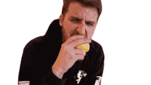 eating lemon bite lemon munch eat citrus fruit