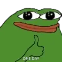 a cartoon frog is giving a thumbs up sign .