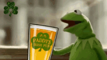 Kermit The Frog Beer GIF - Kermit The Frog Beer GIFs