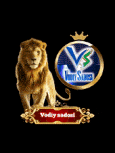 a picture of a lion with the words vodiy sadosi on the bottom