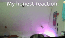 a video of a person with the words my honest reaction