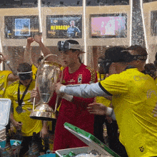 Drinking Alcohol From The Trophy Columbus Crew GIF - Drinking Alcohol From The Trophy Columbus Crew Major League Soccer GIFs