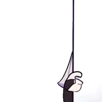 a cartoon drawing of a girl with purple hair