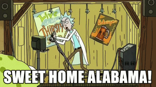 Sweet Home Alabama GIF - Rick And Morty Sweet Home Alabama GIFs