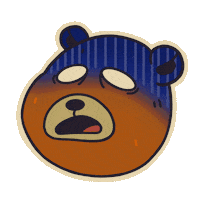 Shocked Bear Sticker - Shocked Bear Stickers