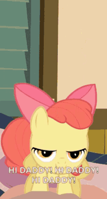 mlp apple bloom jumping excited smile