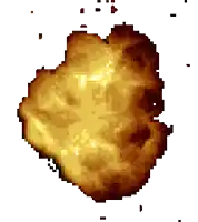 a pixel art of an explosion on a white background ..