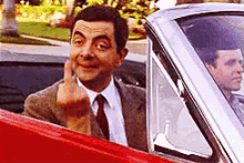 Mr Bean Finger GIF - Mr Bean Middle Finger Me To My Haters GIFs