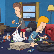 Cleaning Room Butt-head GIF - Cleaning Room Butt-head Beavis GIFs