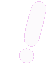 a pink exclamation point on a white background